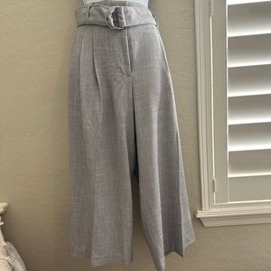 Ann Taylor cropped straight leg pant with belt